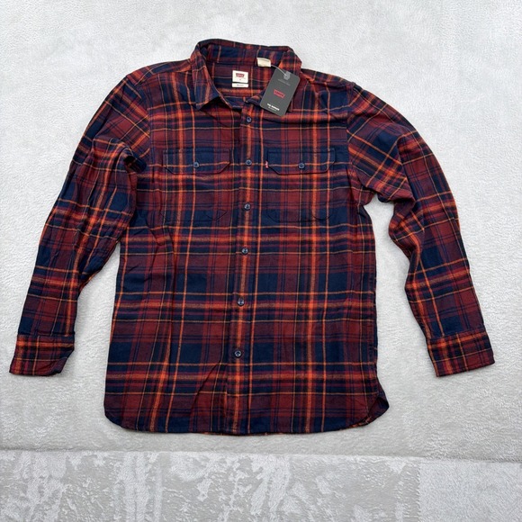 Levi's Other - Levi's Men's Small Albemarle Long Sleeve Flannel Shirt Night Sky Soft Western